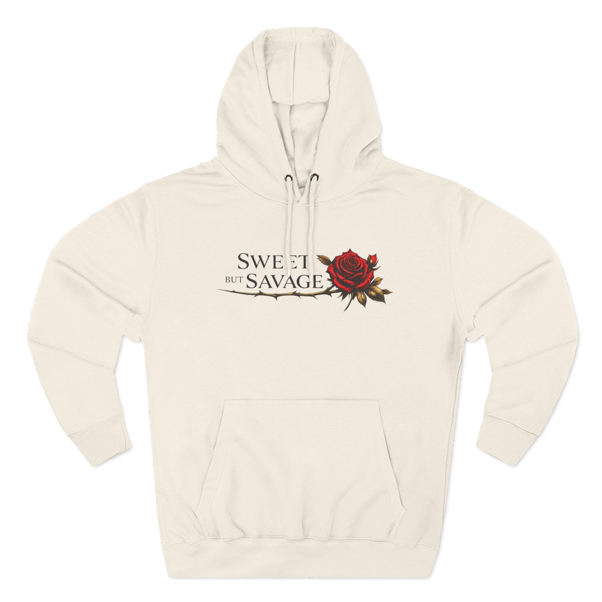 Sweet but Savage Hoodie | Rose Graphic Statement Hoodie