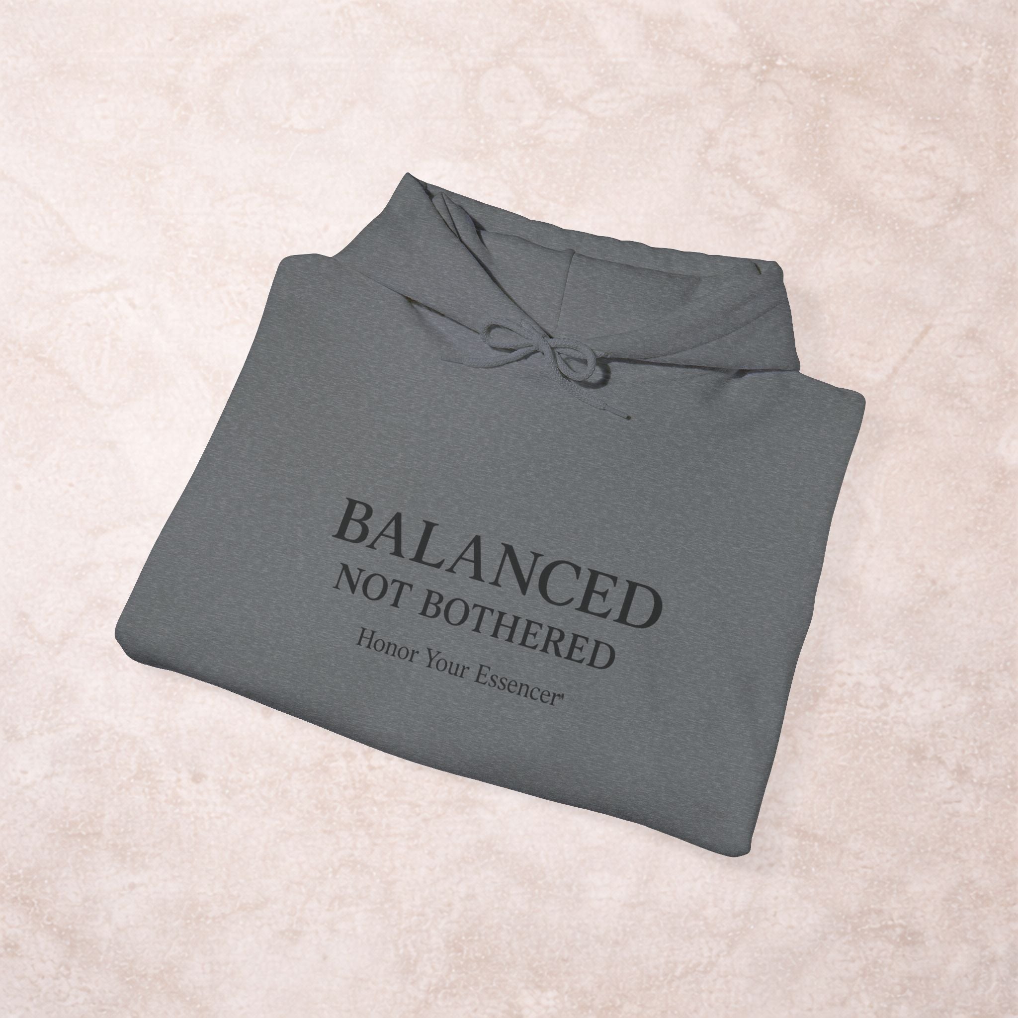 Balanced, Not Bothered Hoodie | Minimalist Statement Pullover
