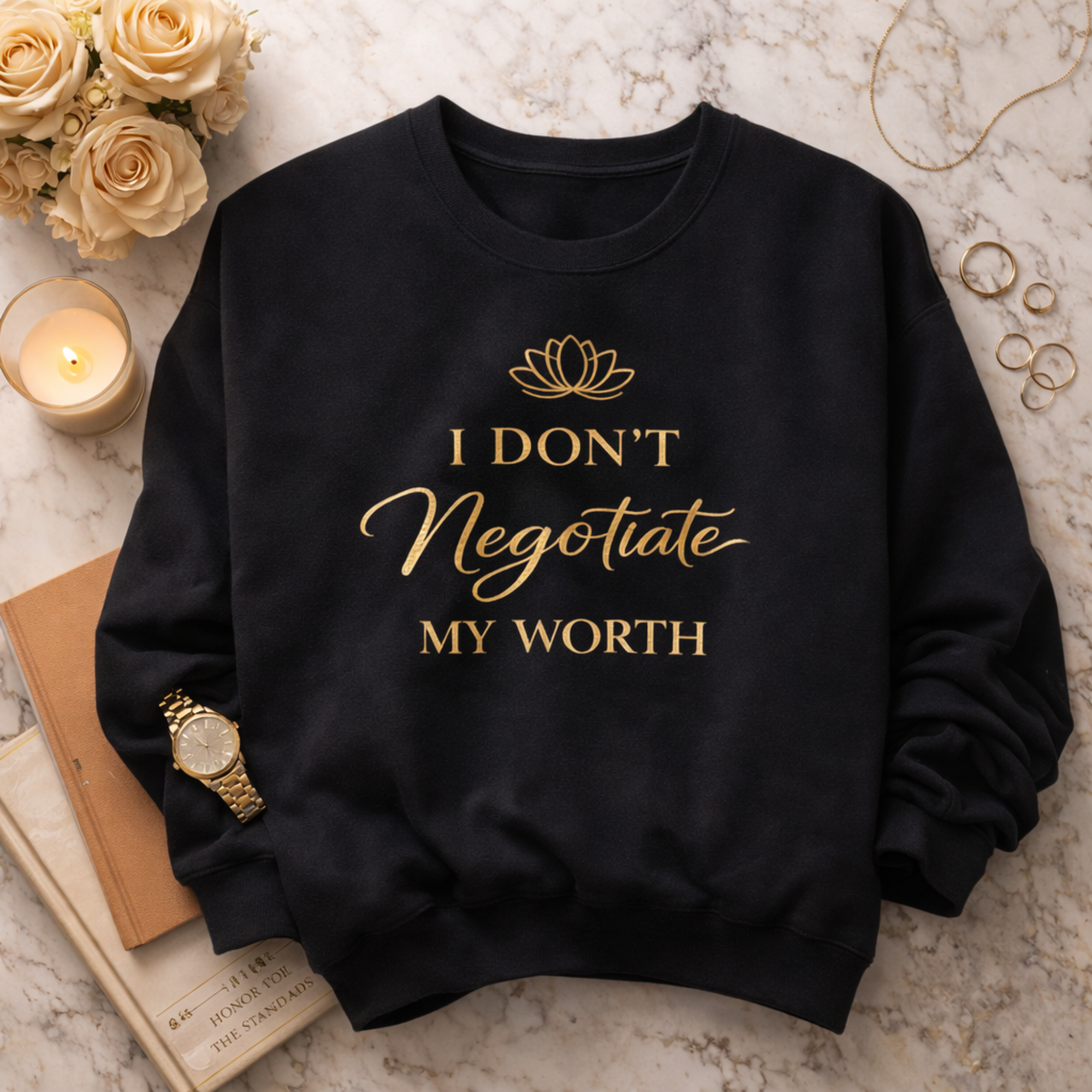 I Don't Negotiate My Worth Luxe Crewneck Sweatshirt