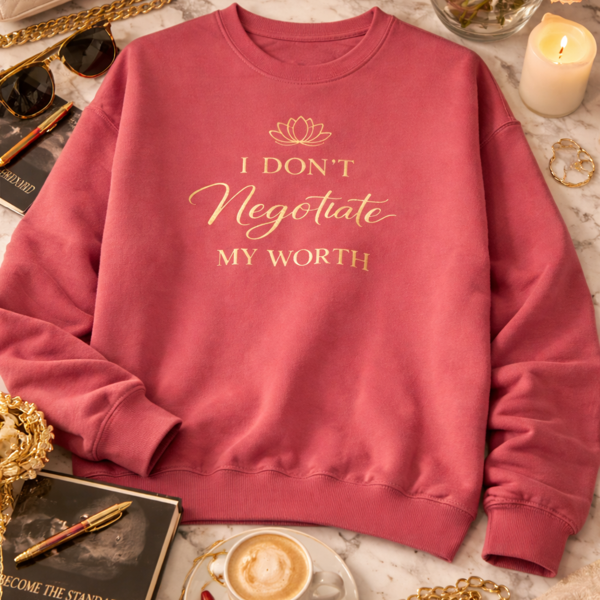 I Don't Negotiate My Worth Luxe Crewneck Sweatshirt