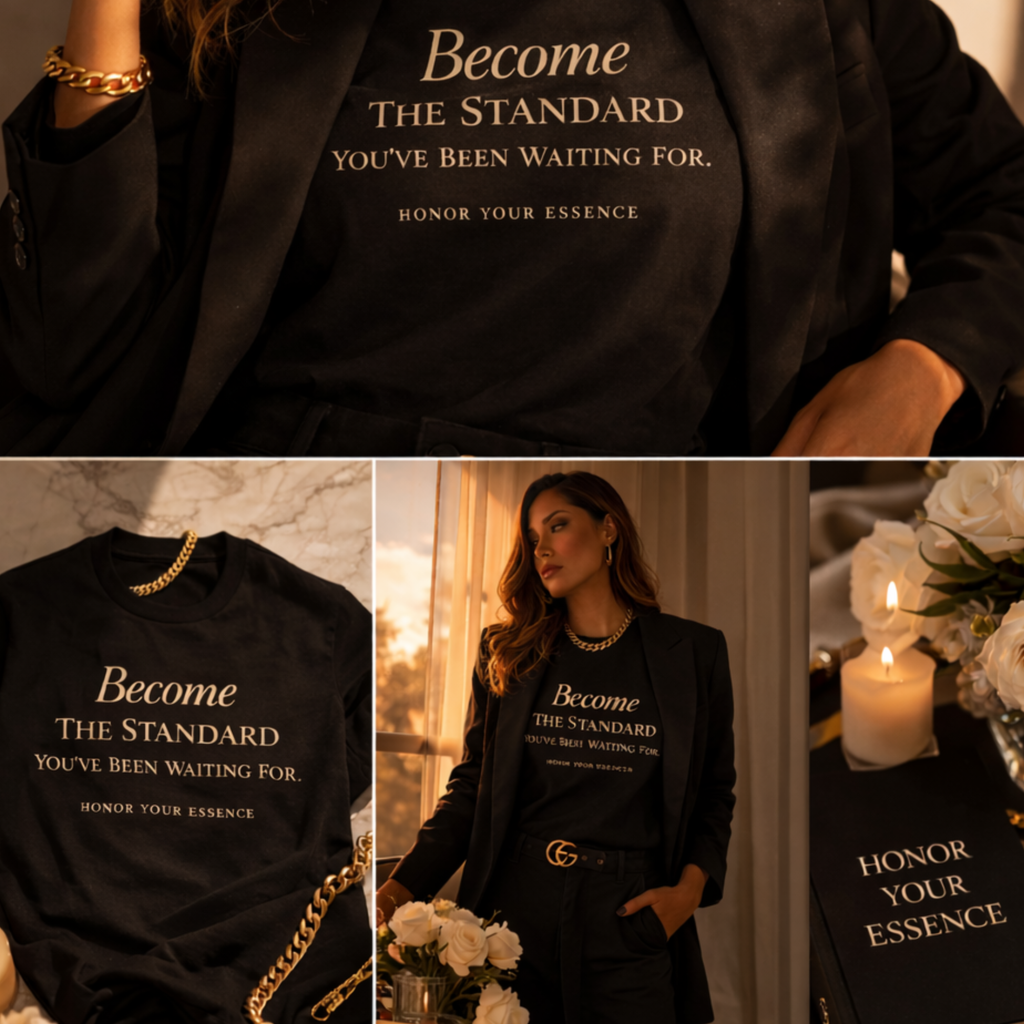 Become The Standard™ Inspirational T Shirt | Honor Your Essence Signature Tee