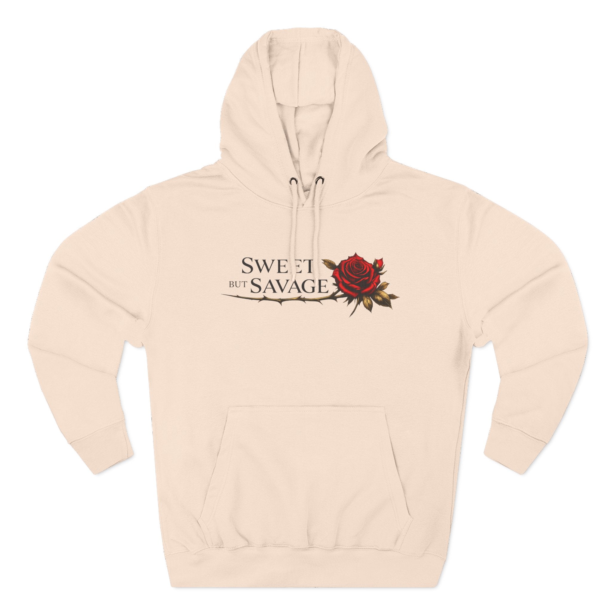 Sweet but Savage Hoodie | Rose Graphic Statement Hoodie