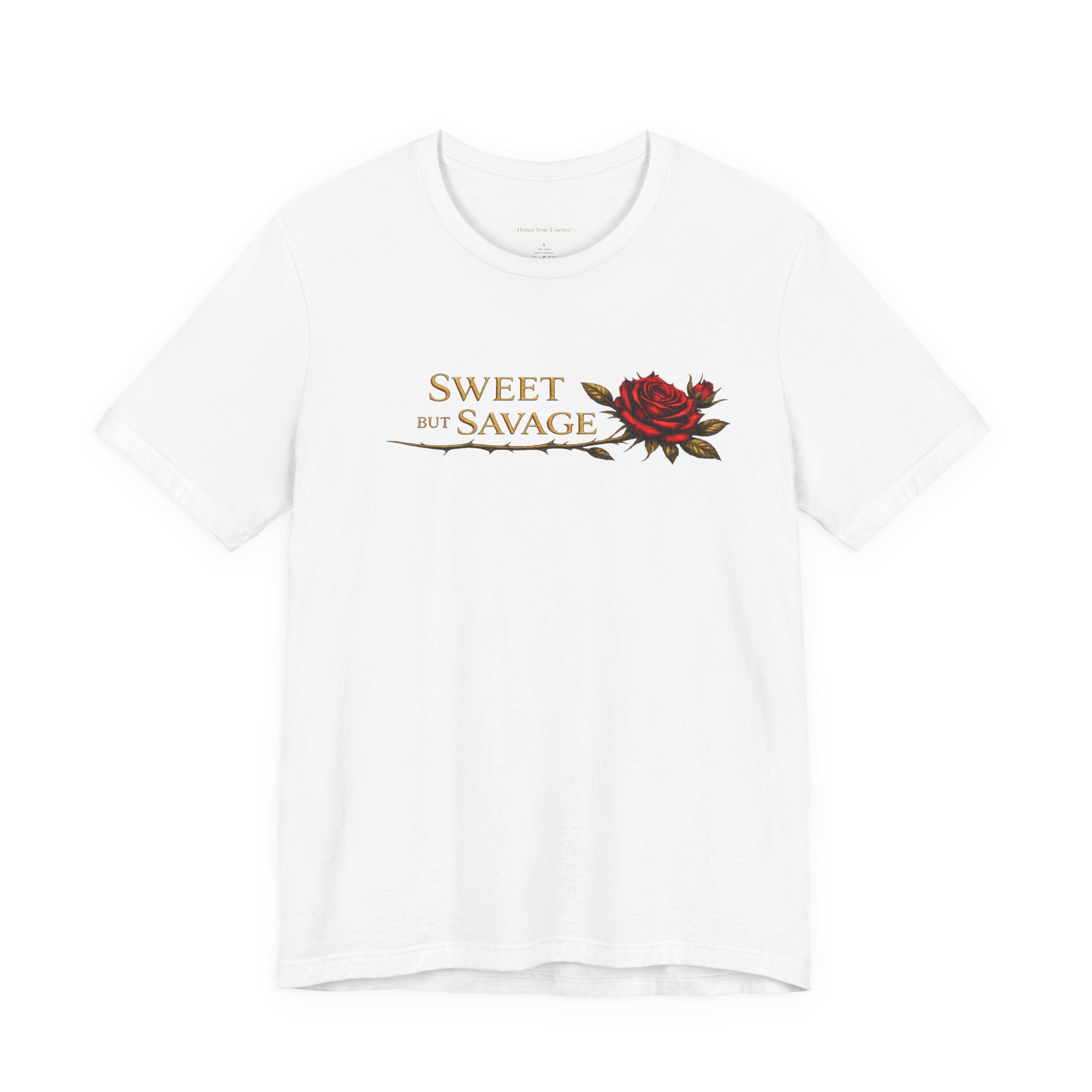 Sweet but Savage Rose T Shirt | Feminine Edgy Graphic Tee