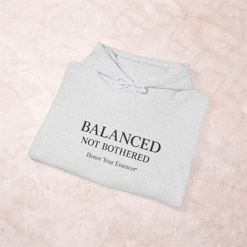 Balanced, Not Bothered Hoodie | Minimalist Statement Pullover