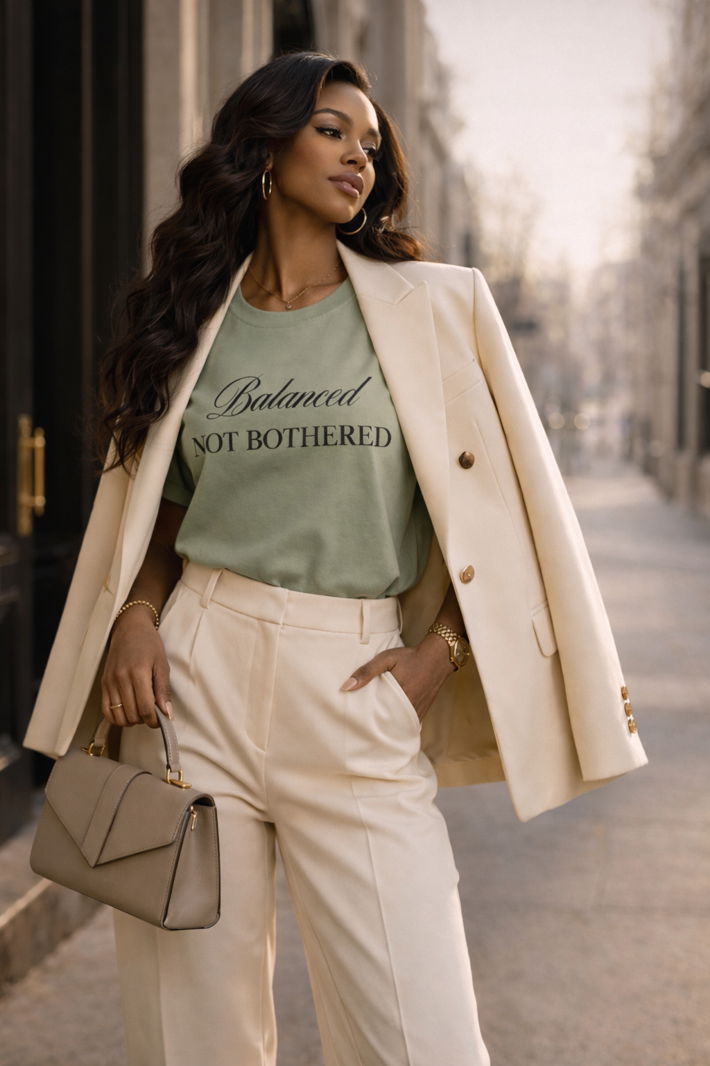 Balanced, Not Bothered Tee | Minimalist Statement Graphic T Shirt